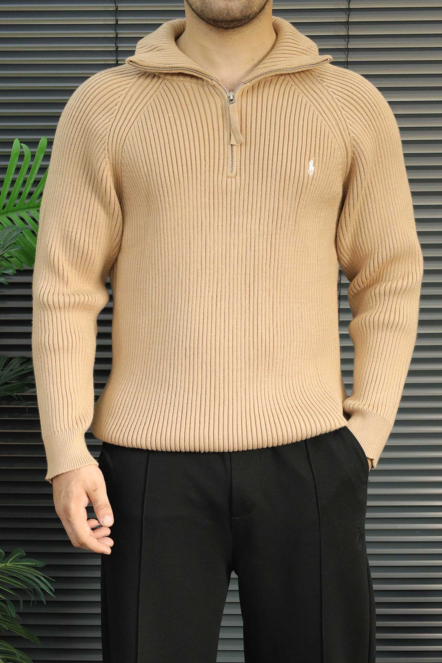 Polo Pony Winter Old Money Pullover Imported Men's Jumper Sweater In Light Skin