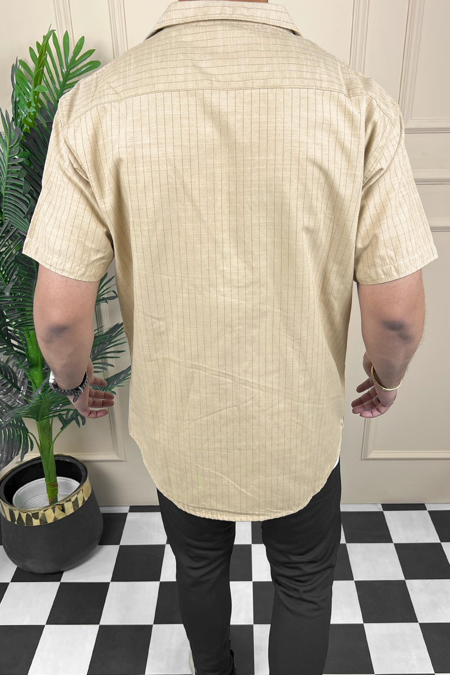Turbo Creamline Striped Comfort Casual Shirt