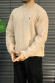 Turbo x Polo Braided Old Money Pattern Imported Men's Sweater In Light Skin