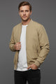 Comfy Cozy Rib Style Imported Light Weight Jacket In Light Skin