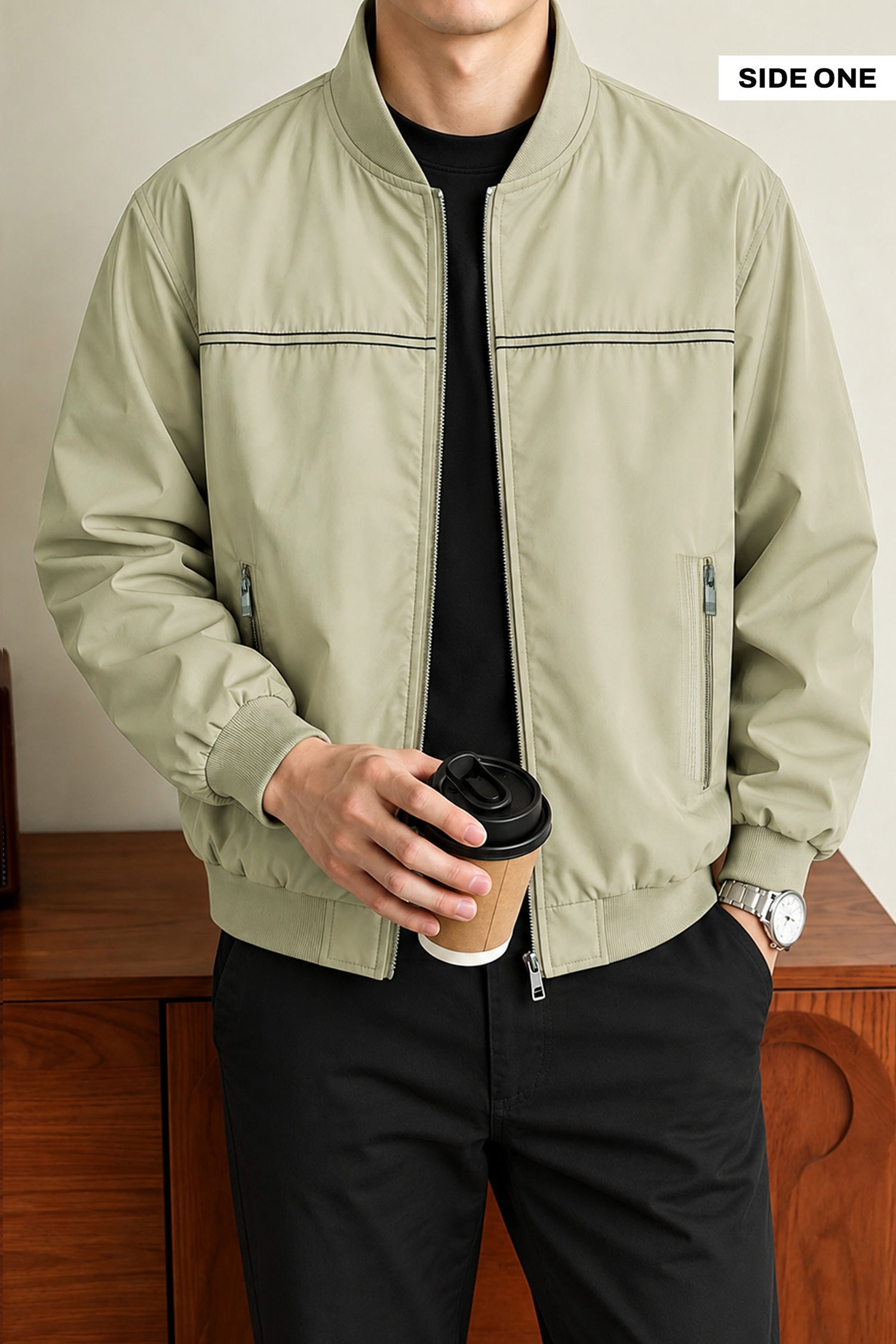 SoftShell Varsity Double-Sided Imported Big Size Light Weight Jacket In Light Skin