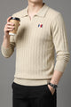 Turbo Open Johnny Collar Imported Men's Sweater