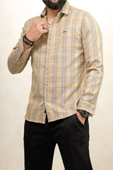 Turbo Tattersall Checkered Long Sleeve Cotton Casual Shirt