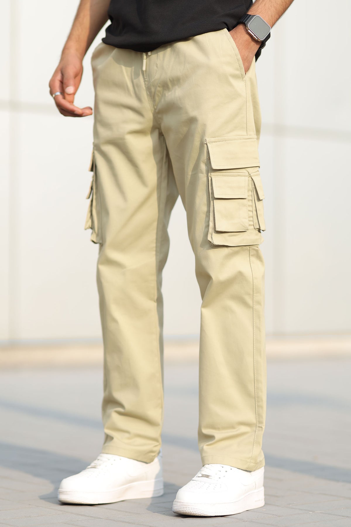 Turbo Hypemode Imp Cotton Cargo Trouser In Light Skin