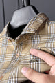 Turbo Tattersall Checkered Long Sleeve Cotton Casual Shirt