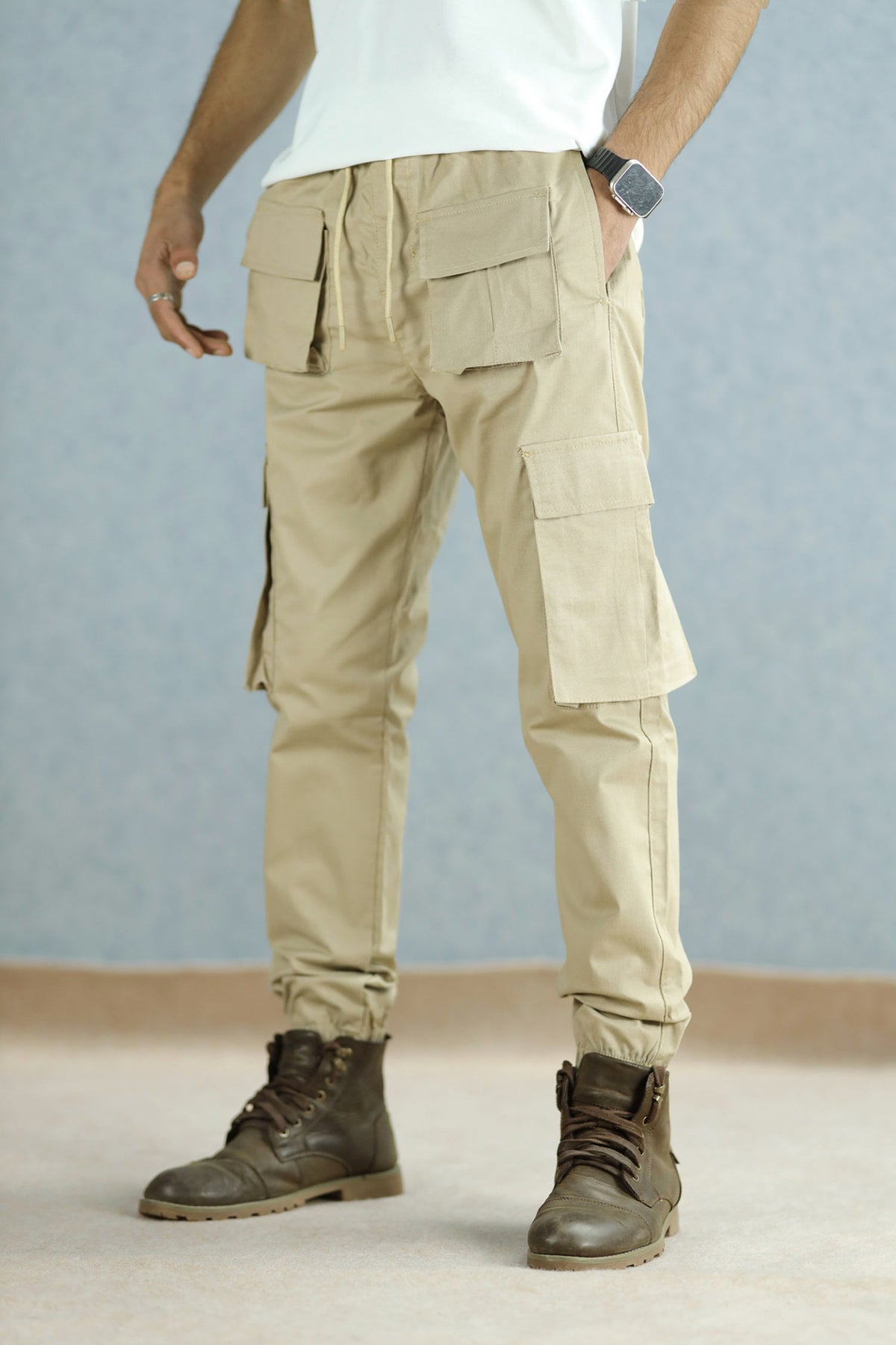 Turbo Front Pocket Style Imp Cotton Cargo Trouser In Light skin