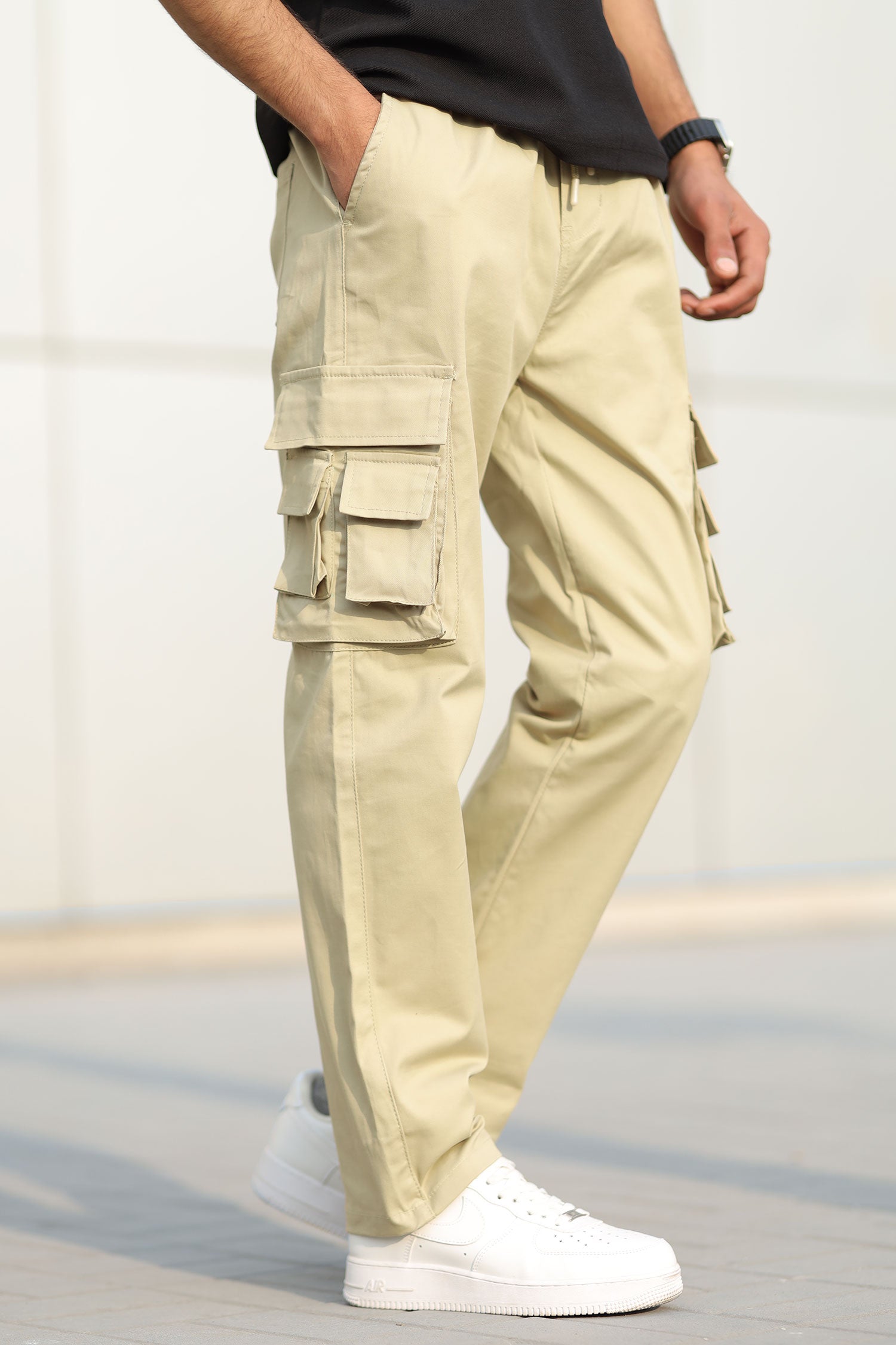 Turbo Hypemode Imp Cotton Cargo Trouser In Light Skin