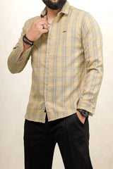 Turbo Tattersall Checkered Long Sleeve Cotton Casual Shirt