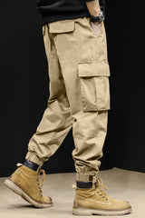 Turbo Vintage Grip Signature Imp Cotton Cargo Trouser In Light Skin