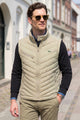 Lcste Chevron Quilted Imported Puffer Men's Gilet