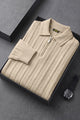 Turbo X Polo Ribbed Texture Quarter-Zip Imported Men's Jumper Sweater In Light Skin