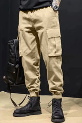 Turbo Vintage Grip Signature Imp Cotton Cargo Trouser In Light Skin