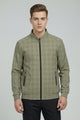 Square Pattern Lines Imported Light Weight Jacket In Light Skin