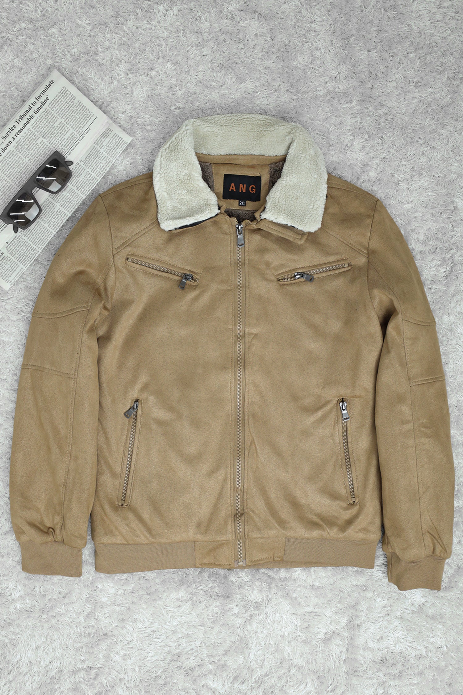 Designed To Blow Your Mind Zipper Men's Suede Jacket