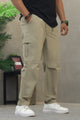 Men's Straight Fit Flap Pockets Cargo Trouser In Light Skin
