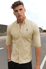 Polo Rph Lren Custom SlimFit Casual Shirt In Light Skin