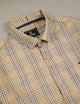 Turbo Tattersall Checkered Long Sleeve Cotton Casual Shirt In Light Skin