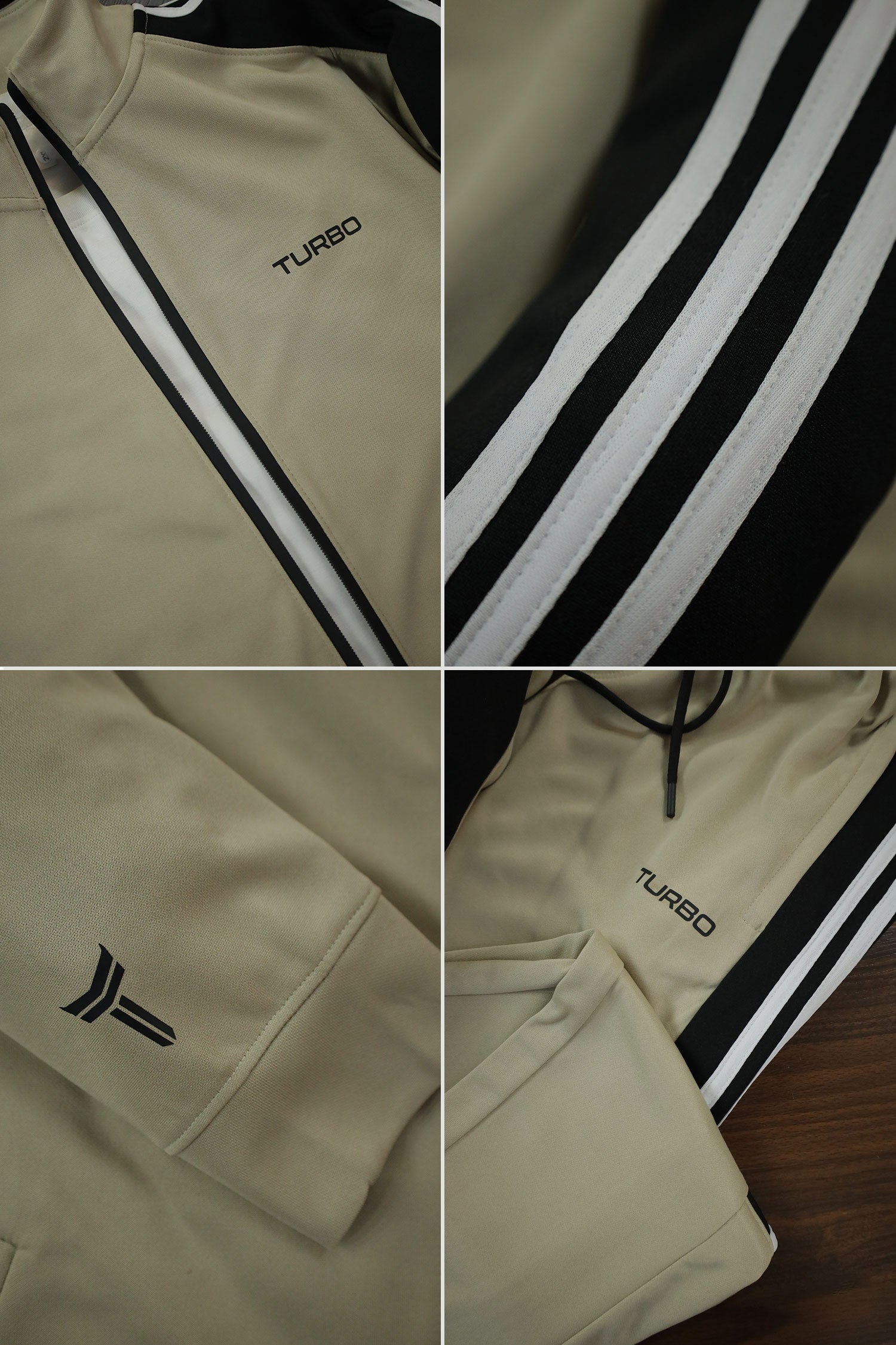 Turbo 3 Stripe Slim-Fit Full Zipper Style Tracksuit