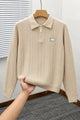 Armni Fine-Knit Collared Zipper Imported Men's Jumper Sweater