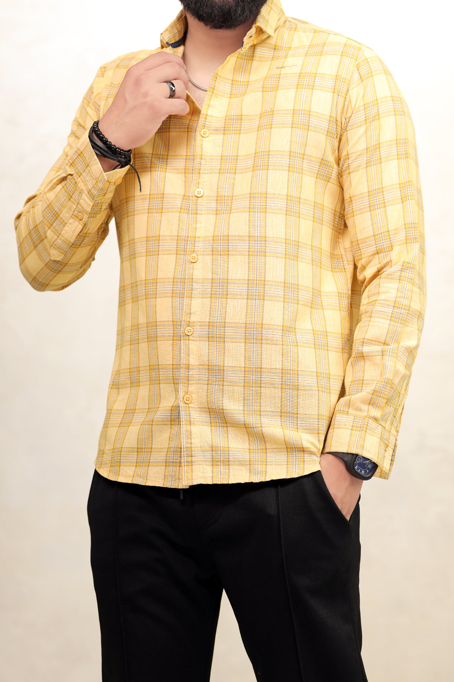 Turbo FearLess Checked Long Sleeve Cotton Casual Shirt