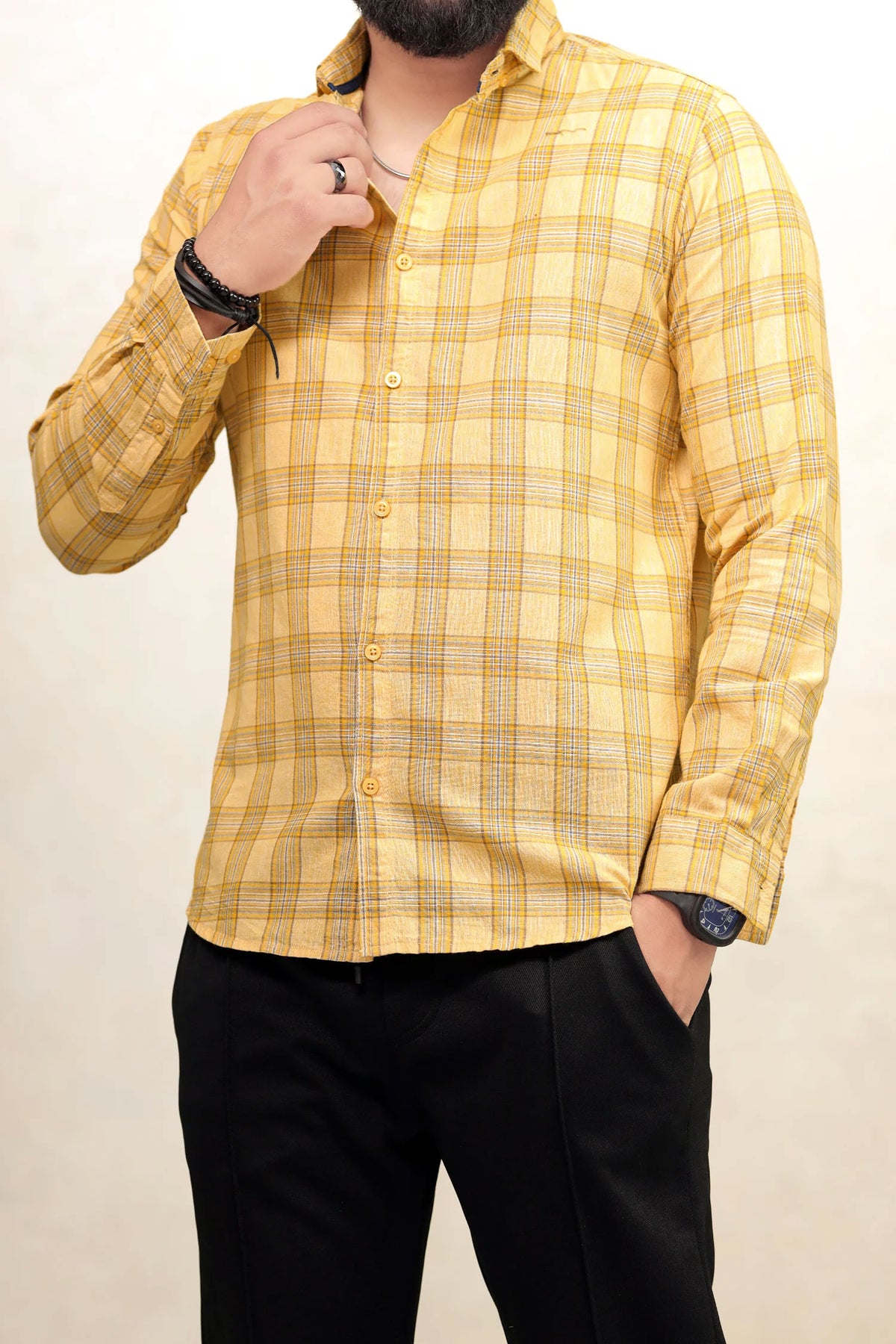 Turbo FearLess Checked Long Sleeve Cotton Casual Shirt
