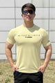 Turbo Motivational Quote ClimaCool Dry-Fit Tee In Light Yellow