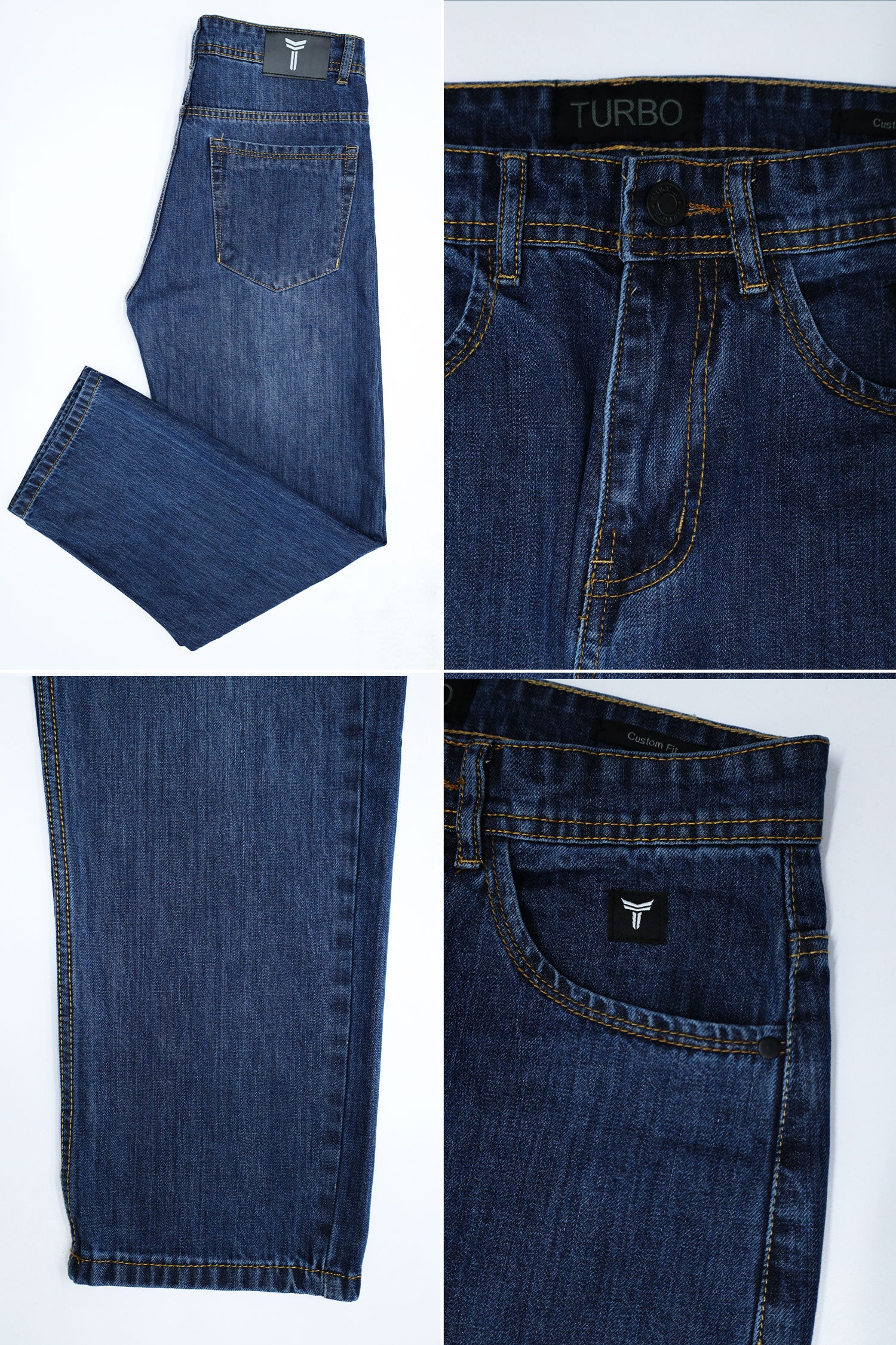 Loose Fit Turbo Jeans in Mid Blue