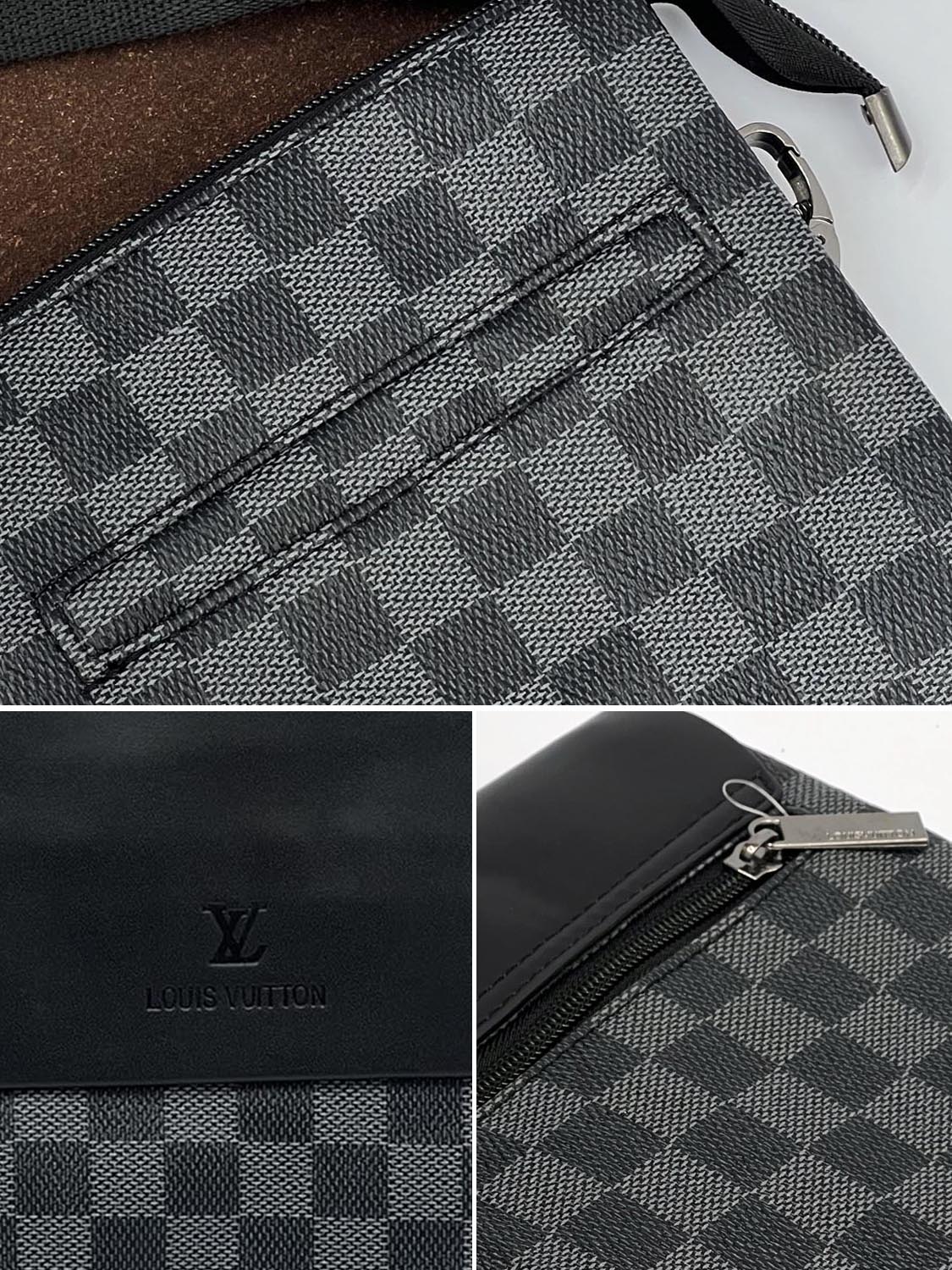 Lus Vtn All Over Texture Cross Body Bag in Dark Grey