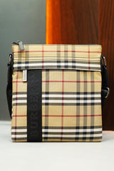 Burbrry Imported Signature Pattern Cross Body Bag in Skin