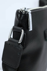 Guci Imported Soft Leather Cross Body Bag in Black