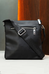 Guci Imported Soft Leather Cross Body Bag in Black