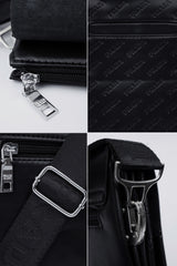 Prda Imported Embossed Siganture Cross Body Bag in Black