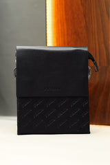 Prda Imported Embossed Siganture Cross Body Bag in Black