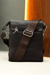 Prda Imported Embossed Siganture Cross Body Bag in Brown