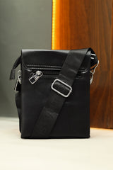 Luis Vten Imported Signature Cross Body Bag in Black