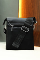 Armni Imported Signature Cross Body Bag in Black