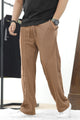 Turbo Side Tapes Loose Bottom Trouser In Mid Brown