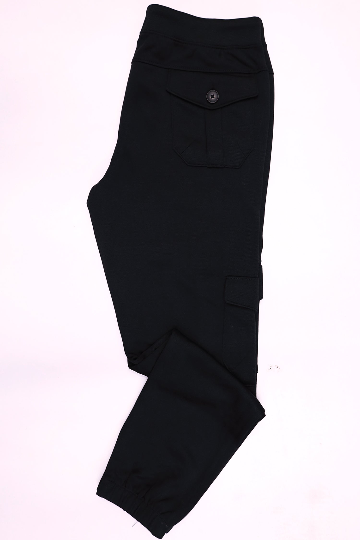 Slim Fit Bottom Grip Cargo Trouser in Black