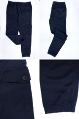 Slim Fit Bottom Grip Cargo Trouser in Navy Blue
