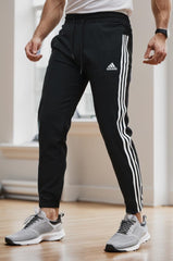 Adds Side Stripes Men Trouser In Black