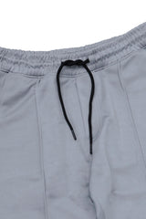 Plain Stripe Line Loose Bottom Trouser In Grey