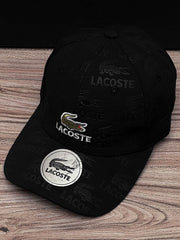 Lacste Front Logo Cap In Black