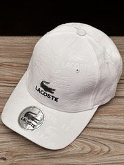 Lacste Front Logo Cap In White