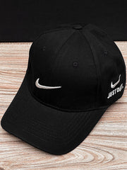 Nke Just Do It Front Logo Cap In Black