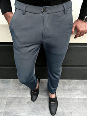 Super Elastic Slim Cotton Pant in Dark Grey