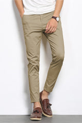 Self Texture Men's Slim fit Cotton Pant in Light Camel