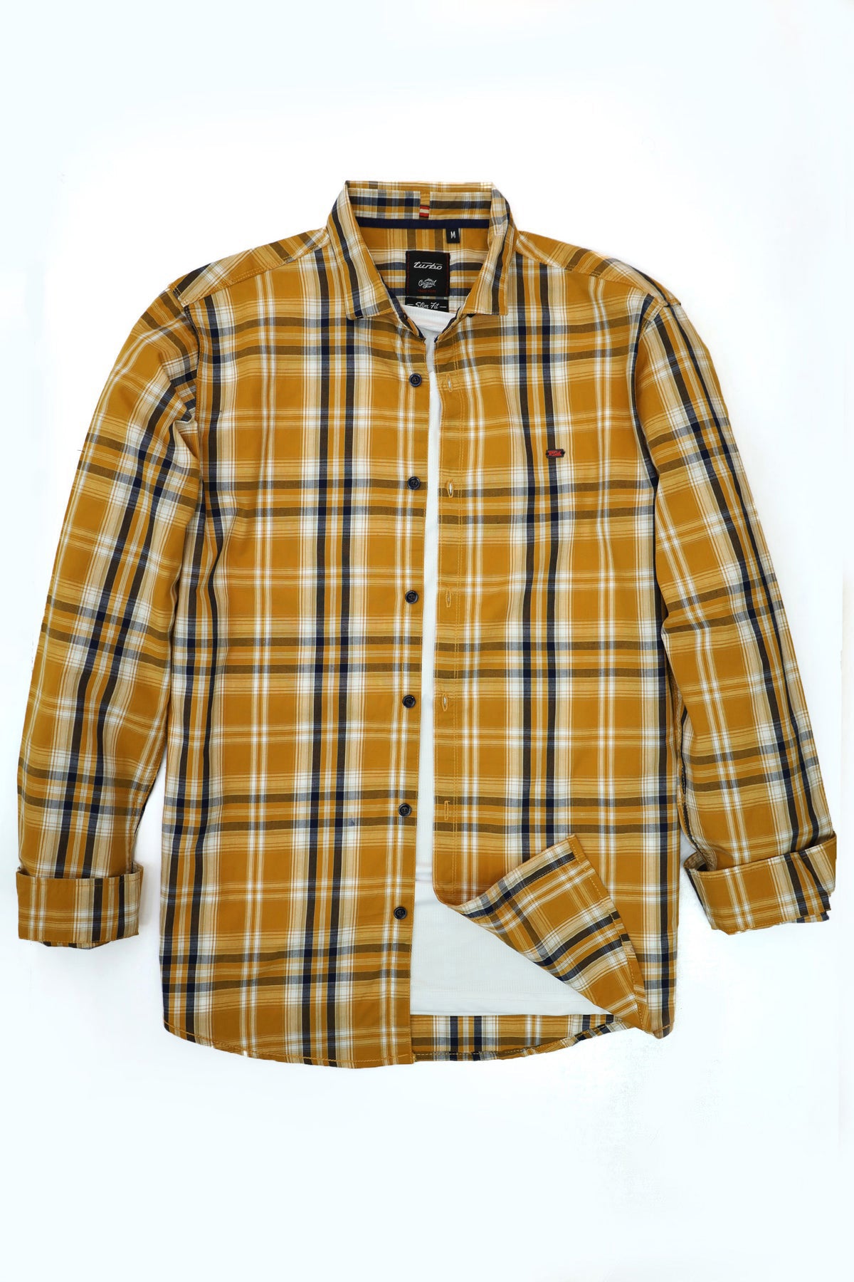 Checked Design Slim Fit Full Sleeve Casual Shirt