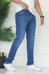 Turbo 'Telis' Men's Regular Slim-Fit Jeans In Mid Blue