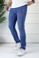 Denim StrataForm Modern Straight Slim Fit Jeans In Mid Blue