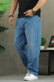 Turbo Relaxed Straight Fit Denim Baggy Jeans